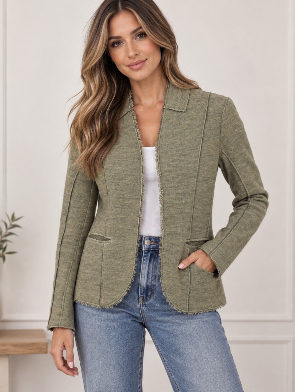 Eileen Fisher Merino Wool Blend Blazer/Jacket